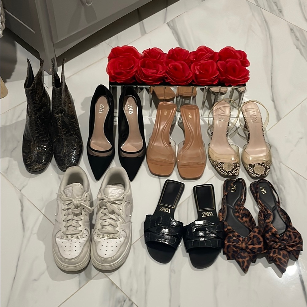 Zara Trendy Shoes & Adidas Sneakers- BLACK HEELS EXCLUDED